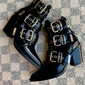 Jeffery Campbell buckle booties